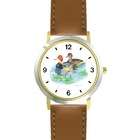 two tone theme watch arabic numbers black leather strap size children 