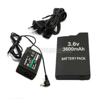   Battery Pack + Travel Charger Adapter for Sony PSP 2000 3000 US  