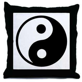 Artsmith Inc Throw Pillow Yin Yang Black and White 