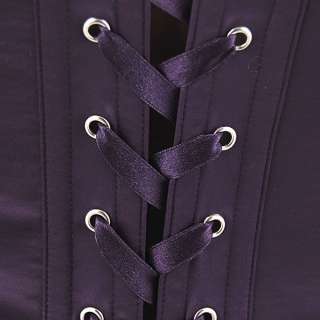 €68 6IXTY 8IGHT Satin Luxury halter neck Corset Purple  