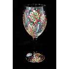 Bellissimo Christmas Trees Design Hand Painted Wine Glass