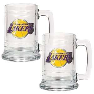  Los Angeles LA Lakers Set of 2 Beer Mugs