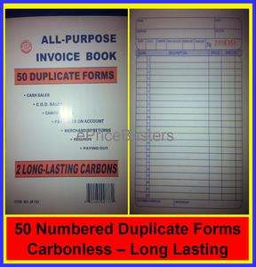 Lot 5 Sales Order Receipt Invoice Books 250 Duplicate Carbonless 2 