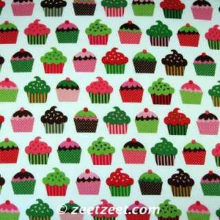 Confections~CUPCAKES~HOLIDAY~Cream Cupcake Fabric /Yd.  