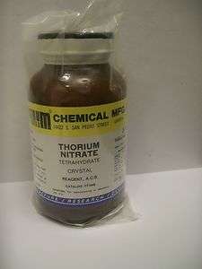 Thorium Nitrate, Reagent ACS, 98 102% , 5 grams, Spectrum  
