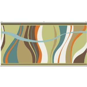  Groovy Wave   Teal Minute Mural Wall Covering Kitchen 