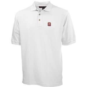  North Carolina State Wolfpack White Pique Polo Sports 