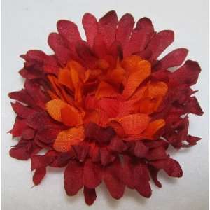  Red Mum Hair Flower Clip and Pin Beauty