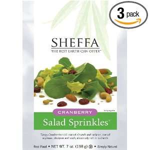 Sheffa Salad Sprinkles, Cranberry, 7 Ounce (Pack of 3)  