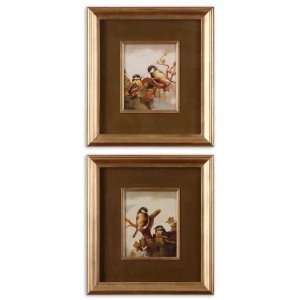 Uttermost 20.5 Inch Feathered Friends I Ii (Set of 2) Prints Hanging 