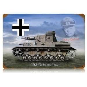  Medium Tank Axis Military Vintage Metal Sign   Victory 