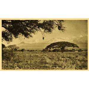 1935 Print Mount Kilimanjaro Tanzania Africa Volcano Volcanic Cone 
