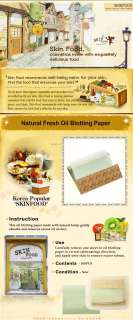 SKIN FOOD] SKINFOOD Natural Fresh Oil Blotting Paper  
