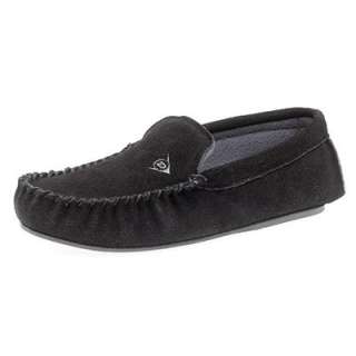 Mens Dunlop Moccasin Slippers Suede Leather All Sizes  