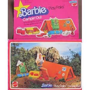  BARBIE Play Paks CAMPIN OUT 16 PIECE Playset w TENT 