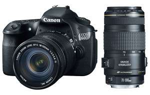 Canon EOS 60D Digital SLR 18 135mm + Canon 70 300mm Kit 847413002715 