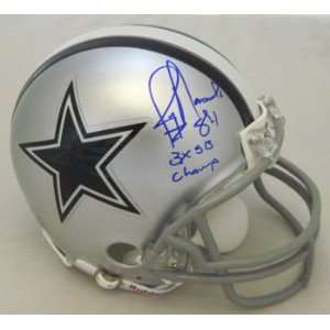 Jay Novacek Autographed Dallas Cowboys Mini Helmet W/3x