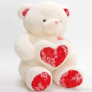  High Quality Big Teddy Bear Who Always Love Pink Heart 