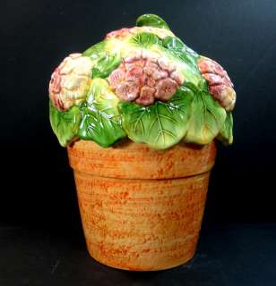   JAR FLOWER POT WITH FILLED WITH PINK HYDRANGERS, Must See This  