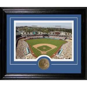 Dodger Stadium Framed with Bronze Coin