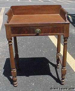 Antique c1880 Mahogany Cherry 1 Drawer Wash Stand Table  