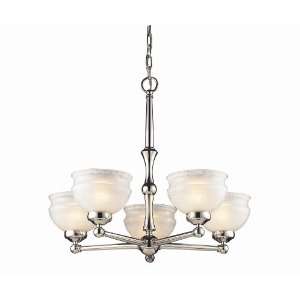   Lighting Chandelier with Bowl Glass Shade from the Sterling Collection