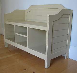 COTTAGE STYLE Nantucket Storage BENCH Solid Wood Fine Quality 