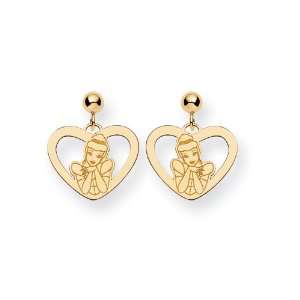  Disney Yellow Gold Cinderella Post Earrings Jewelry