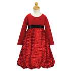 Lito Black Velvet Red Taffeta Flower Girl Christmas Dress 4T