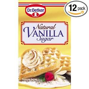 Dr. Oetker Natural Vanilla Sugar, 1.68 Ounces 6 Count Packages (Pack 