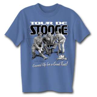 THREE STOOGES Tour De Geared Up for Fun T Shirt *NEW  