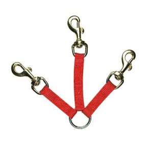   Way Medium Dog Coupler with Nickel Plated Swivel Clip, Red Pet