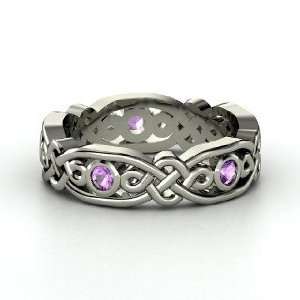  Brilliant Alhambra Band, Sterling Silver Ring with 