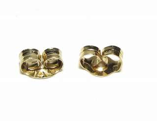   14k Tri Color Gold Diamond Cut Fan Pierced Earrings Not Scrap  