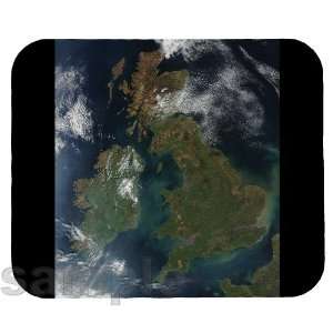  United Kingdom Satellite Map Mouse Pad 