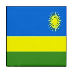  Rwanda Flag Tile Trivet 