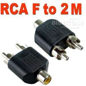 NEW RCA AV Audio Splitter Adapter 1 Female to 2 Male  