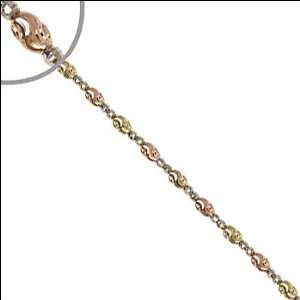   Gold, Sparkly Diacut Disco Bead Chain Necklace 3mm Wide Jewelry