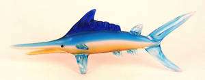 Murano Blue Marlin Salt Water Fish Figurine  
