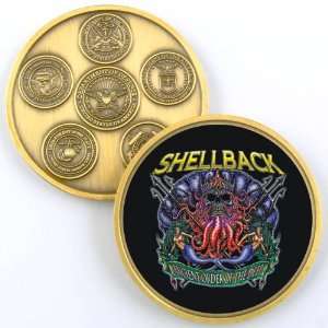  SHELLBACK ANCIENT ORDER OF DEEP CHALLENGE COIN YP329 