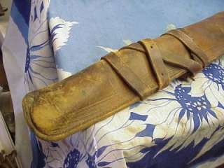   OLD EMBOSSED LEATHER RIFLE HOLSTER WESTERN COWBOY SADDLE CASE  