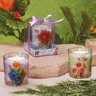 Global Product Resources, Inc. Large Floral Glass Candle, Assorted 