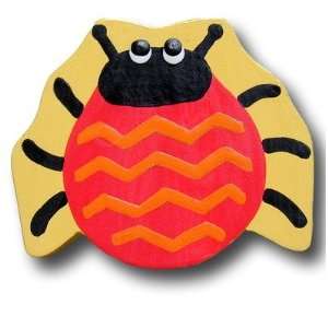   DP00000530 Lady Bug Drawer Knob in Red / Yellow Back