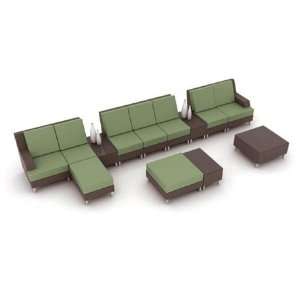   Linear Sectional Cushion Patio Wicker Lounge Set Patio, Lawn & Garden