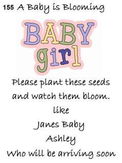 Baby Shower Seed Packets Favors 155a 30 Quantity  