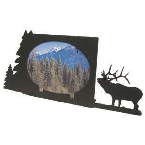  BUGLING Elk OVAL 5X7 Horizontal Picture Frame