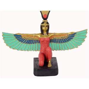    Miniature kneeling Winged Isis, Gold Finish, 3.75L