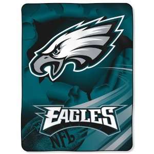   Philadelphia Eagles Twin Raschel Plush Blanket 