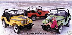 1971 JEEP RENEGADE II (YELLOW/RED/GREEN) MAGNET  