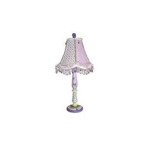  Pink & Green with Trim Lamp   25 Tall
